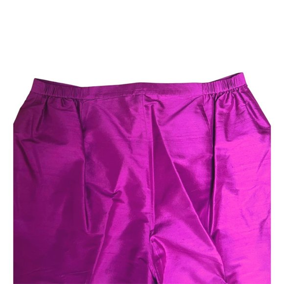 Jones New York Silk Pink Purple Fuchsia Suit Blazer Pants size 20 W petite - Picture 10 of 17